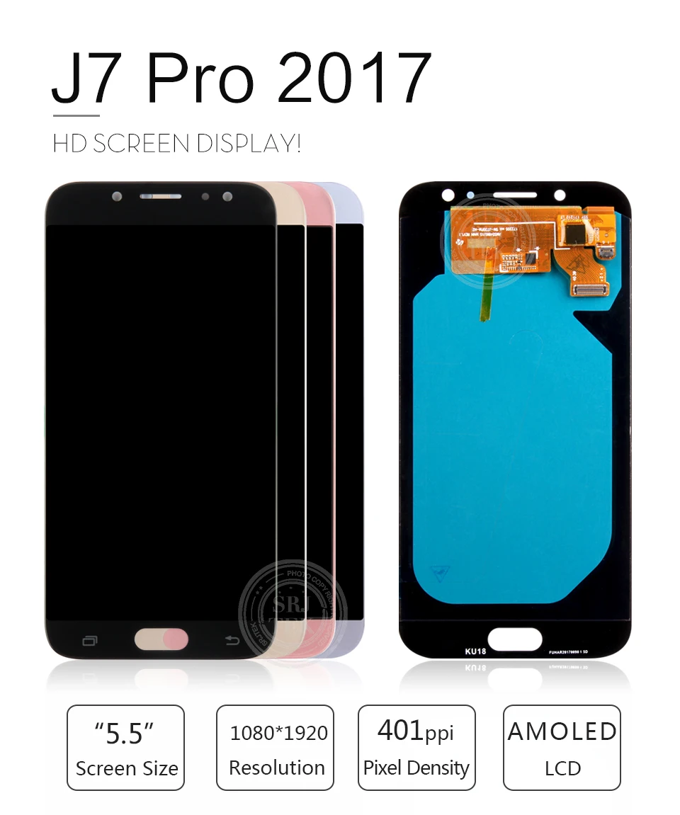 Супер Amoled для samsung Galaxy J7 Pro J730 J730F ЖК-дисплей сенсорный дигитайзер сборка замена lcd