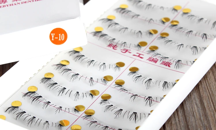 10 пар черные натуральные накладные ресницы снизу инструменты для макияжа|makeup table