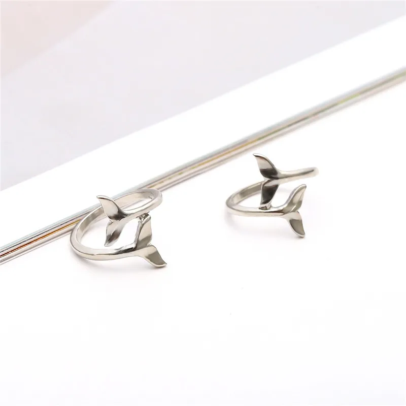 Free Shipping 1pc Creative Fish Tail Rings for Women Mermaid Dolphin Knuckle Ring Gift Jewelry | Украшения и аксессуары