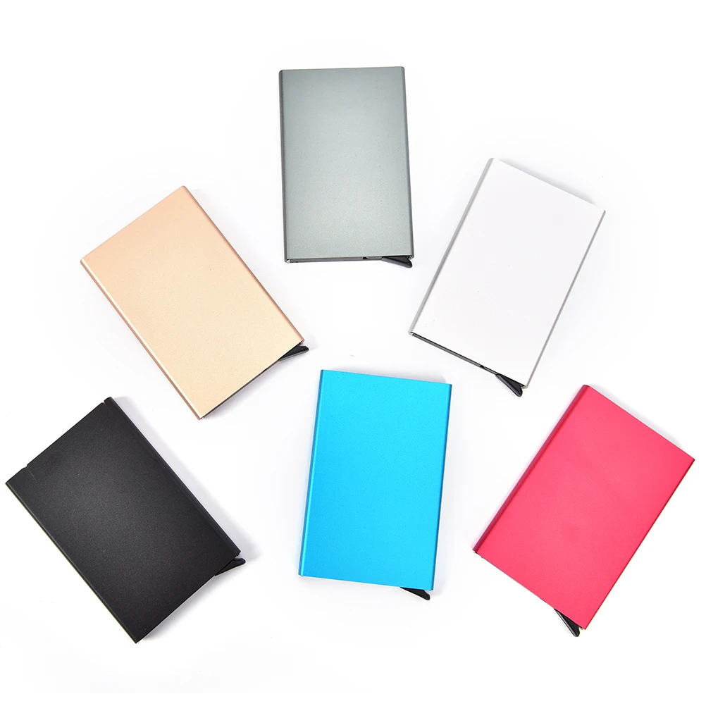 1 шт. унисекс Подарочный металлический держатель для карт кредитных визитница