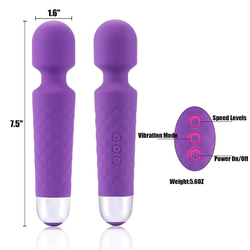 8 Скорость 20 вибрационных режимов Волшебная палочка массажер AV клитора G-Spot