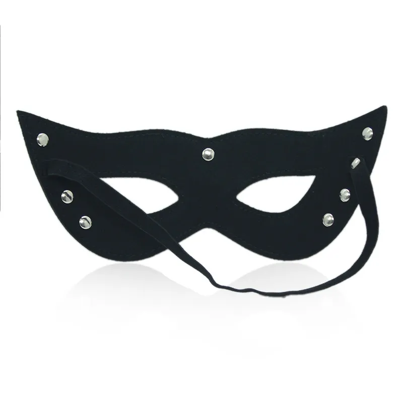 Sex Toy Rivets Leather Blindfold Adult Games BDSM Flirt Sexy Eye Mask Sleeping Masquerade Cat Party Club Coslay |