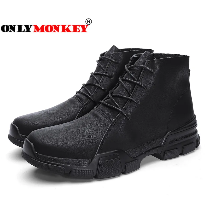 ONLYMONKEY/мужские треккинговые ботинки с высокой резиновой подошвой нескользящая
