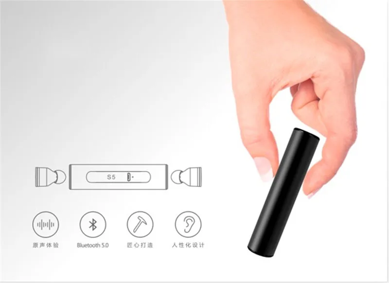 Yulubu S5 Bluetooth 5,0 TWS водонепроницаемые мини беспроводные наушники Близнецы наушники с аккумулятором чехол Hands Free гарнитуры