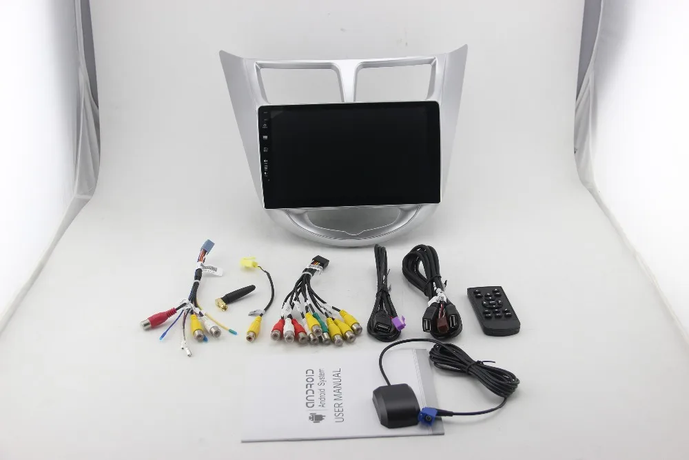 Автомобильный мультимедийный плеер 2 + 16 ГБ Android dvd gps для Hyundai Accent Verna Solaris с Wi-Fi bt usb 3g