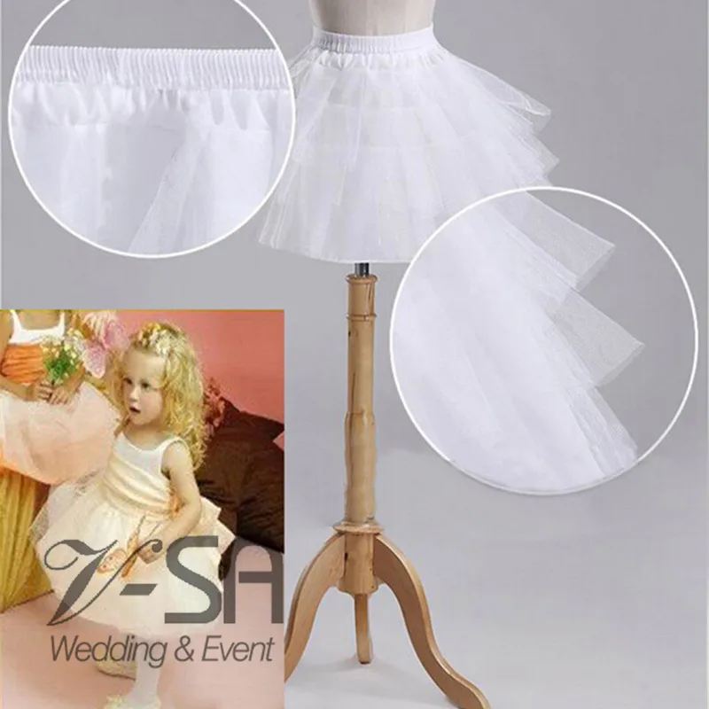Детская нижняя юбка в наличии трехслойная белая короткая юбка-подъюбник с