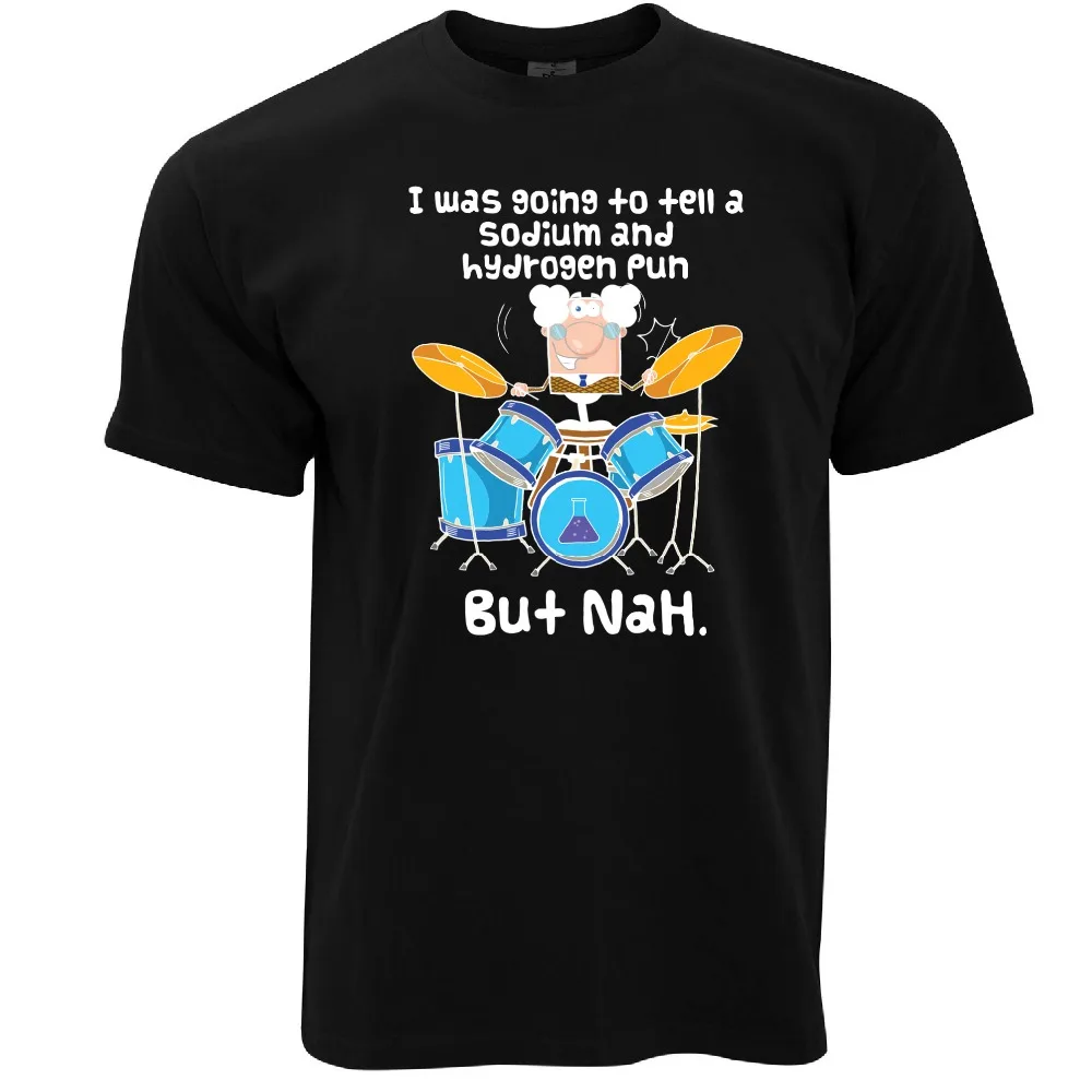 Мужская летняя футболка 2019 одежда с надписью натрия и водорода игра в научных