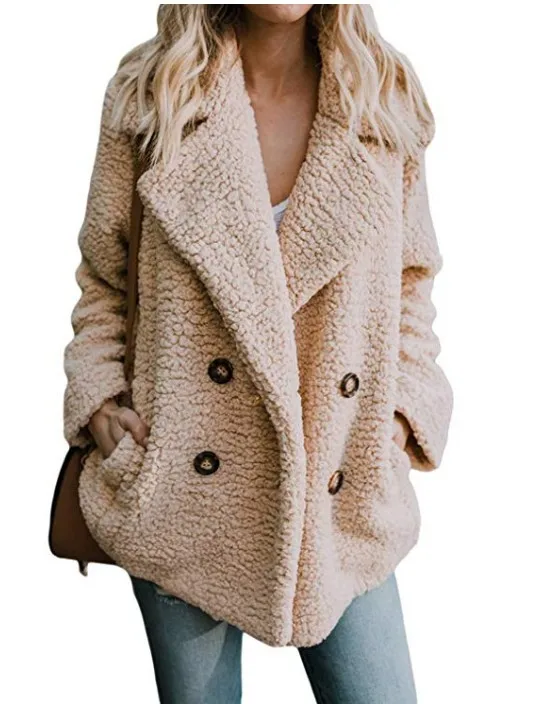 2018 осень и зима новый стиль Женская одежда плюшевые кнопки нагрудные карман