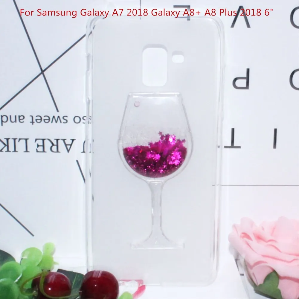 Мягкий силиконовый чехол для samsung Galaxy A7 2018/A8 Plus 2018 6 "зыбучие пески Стразы узор