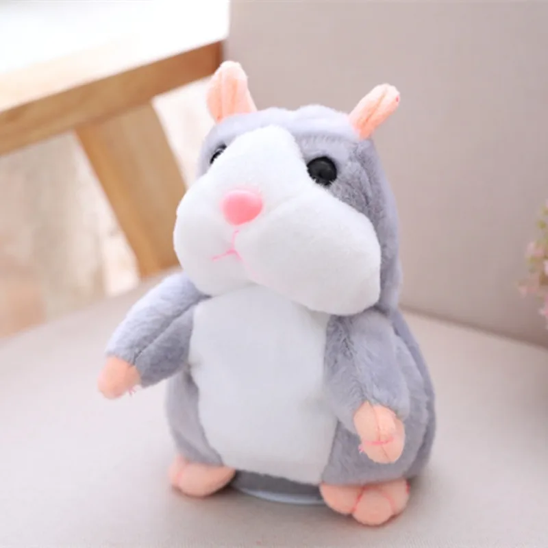 Dropshipping Promotion Christmas 15cm Lovely Talking Hamster Speak Talk Sound Record Repeat Stuffed Plushl Kawaii Toys | Игрушки и хобби