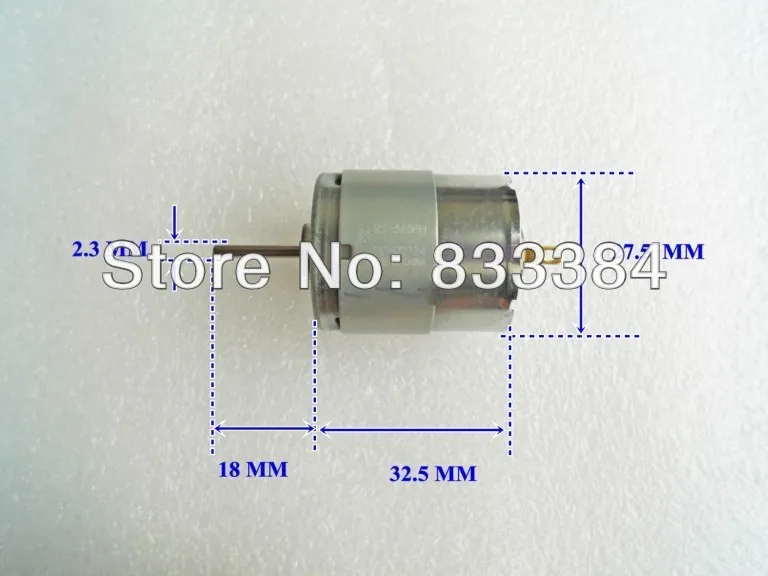 Новинка двигатель 365 электродвигатель постоянного тока с кабелем 24 В 8000 об/мин