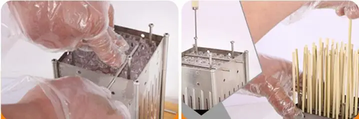 Руководство говядина из нержавеющей стали баранины струнные устройства Автоматическая нанизывая машина барбекю шампур артефактные шампуры для мяса