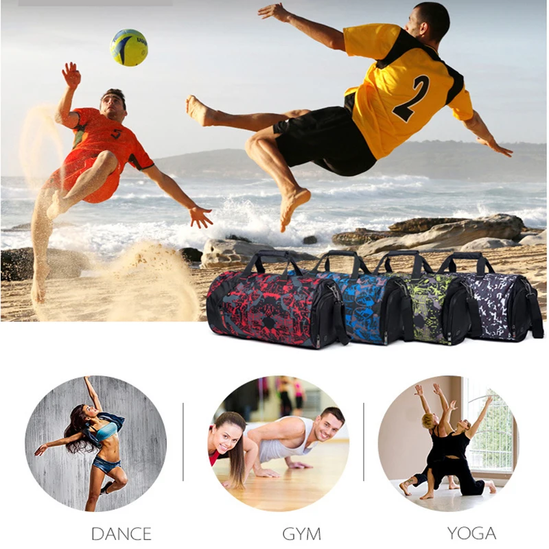 High Quality 18L / 33L Camo Color Shoulder Sports Bag For Gym Shoes Storage Basketball Bag Women Dance Yoga Fitness Bag SGC002