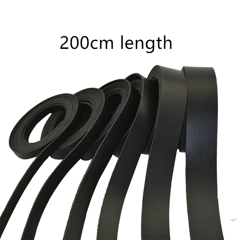 Ручная работа первый слой черная кожаная веревка Воловья чистая воловья кожа