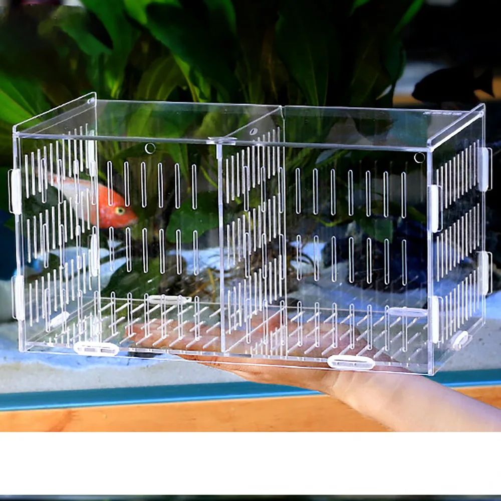 Акриловая коробка для аквариума изолирующая мальков маленьких рыбок Betta