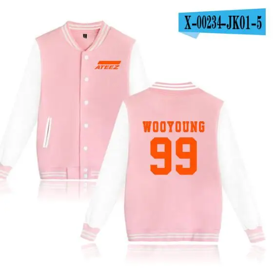 KPOP ATEEZ альбом Hongjoong Seonghwa Yeosang San Mingi Wooyoung бейсбольная форма на молнии Женская флисовая куртка мужская толстовка с капюшоном