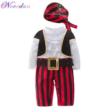 Disfraz de capitán pirata para niños, ropa de Cosplay, Halloween, Navidad