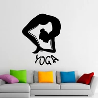 zooyoo yoga fitness wall stickers removable modern wall decals home decor vinyl waterproof wall stickers
