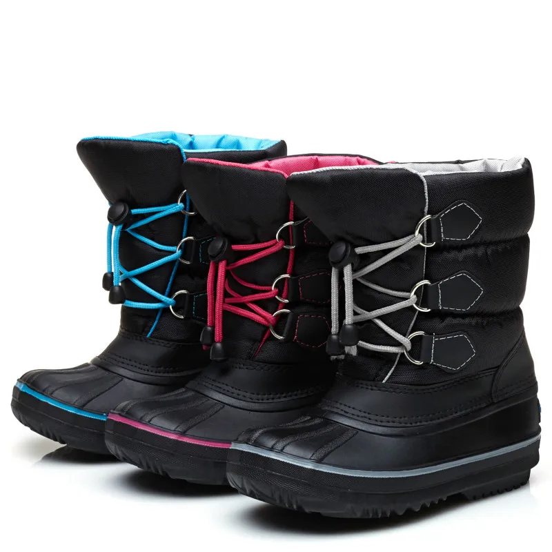 Детские зимние ботинки для мальчиков и девочек детские с добавлением хлопка