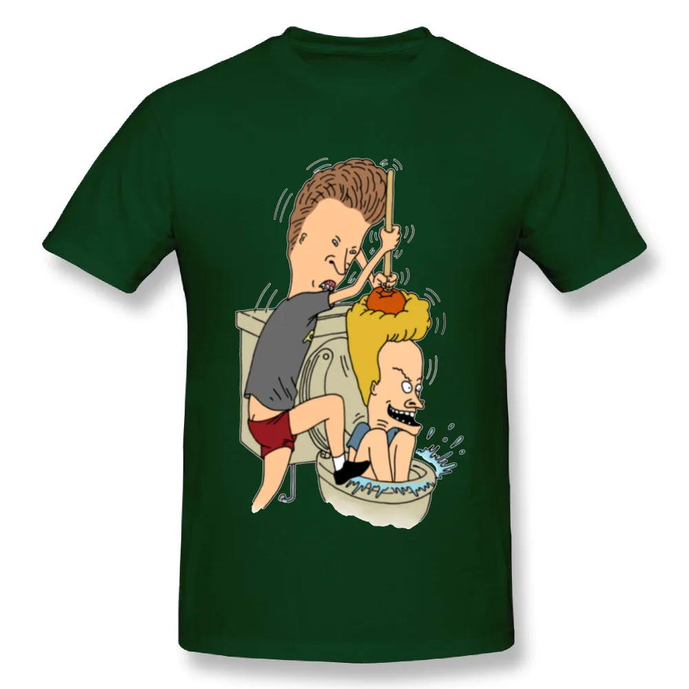 Новое поступление, забавная Мужская футболка Beavis and Butthead, стильная уличная футболка с милым рисунком из мультфильма, новинка, Camiseta - Цвет: Армейский зеленый