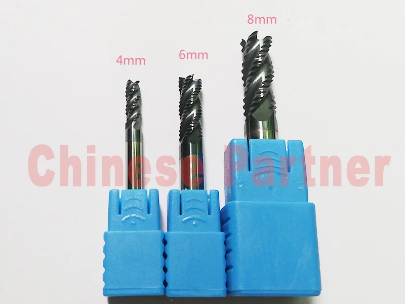 Концевая фреза hrc45 с 4 канавками спиральные фрезы для черновой обработки 3 шт./лот