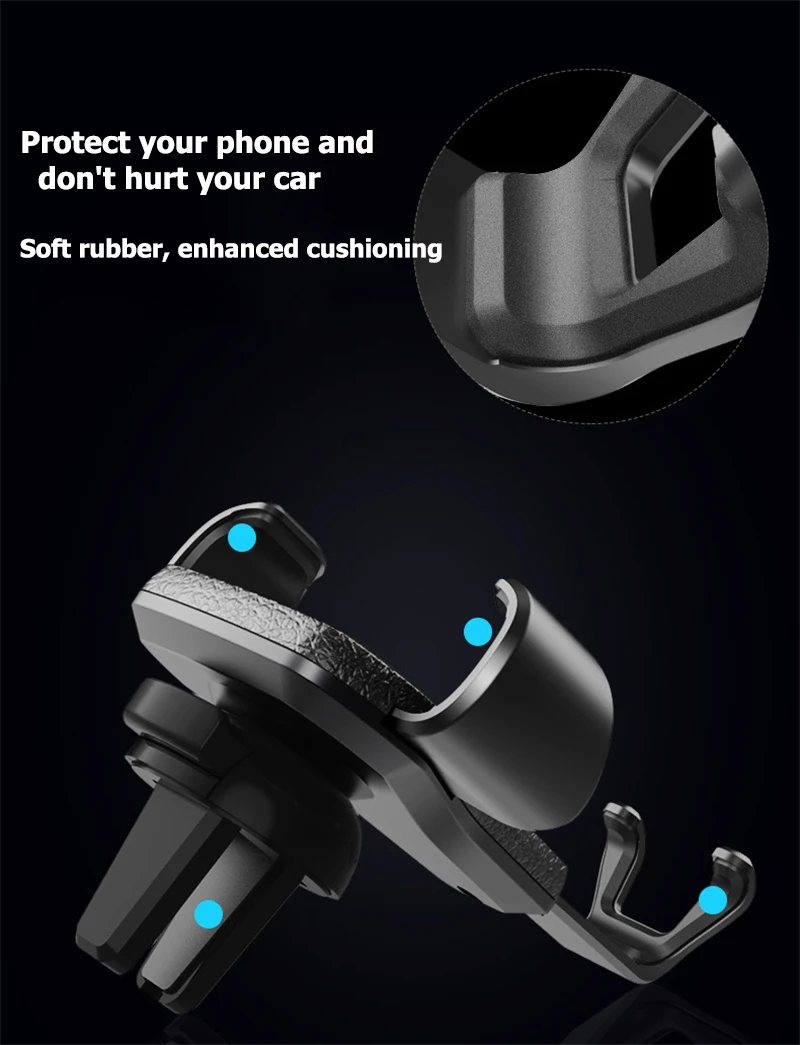 Gravity Car Phone Holder For Phone in Car Air Vent Clip Mount No Magnetic Mobile Phone Holder Cell Stand Support For iPhone GPS