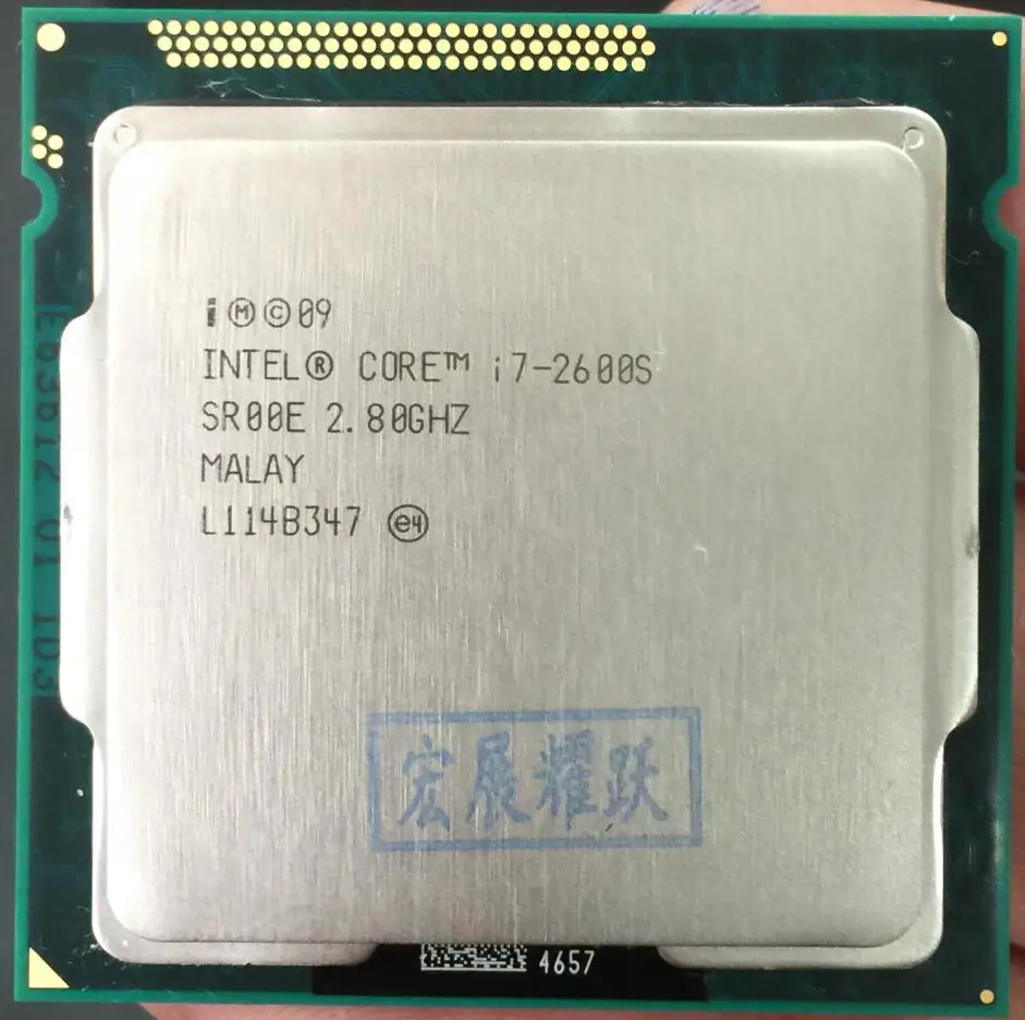 Процессор Intel core i7 2600S I7-2600S четырехъядерный 2,8 ГГц LGA 1155 TDP 65 Вт 8 МБ кэш 32 нм настольный процессор