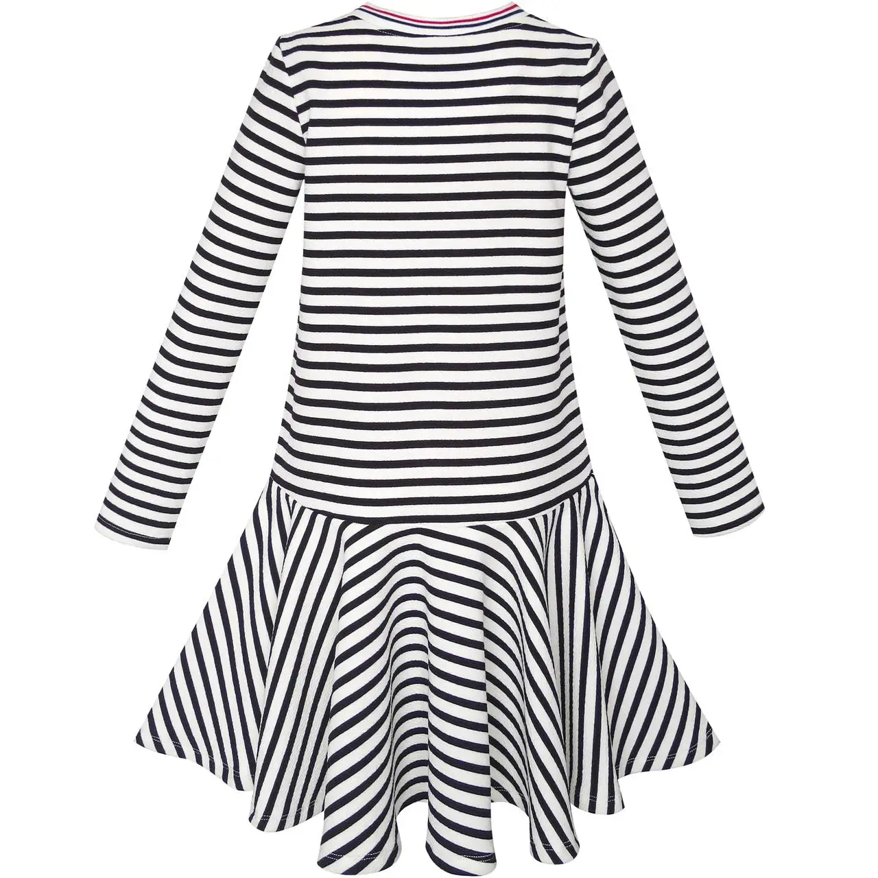 Sunny Fashion платья для девочек платье нашивка Длинный рукав Попугай Школьная форма