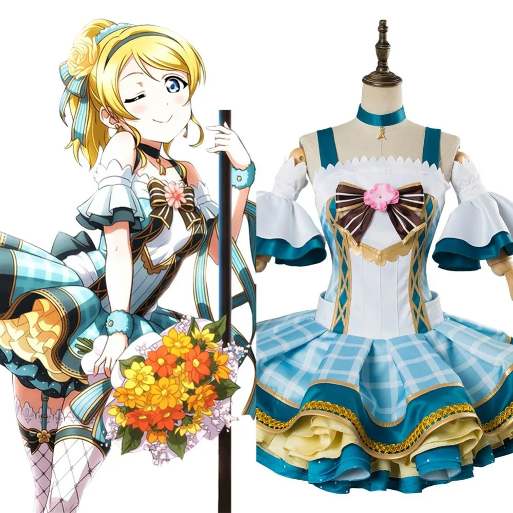 

Love Live Cosplay Costume Sunshine ! Eli Ayase Cosplay Bouquet Costume Uniform Dress Cosplay Costume Halloween Carnival Costume