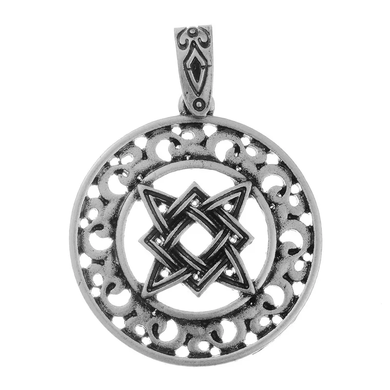 Славянская бронза серебро резная боковая звезда Лада Ожерелье Подвеска