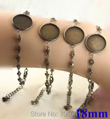 Антикварные бусины для браслета настройки с внутренней круглой оправой 18 мм