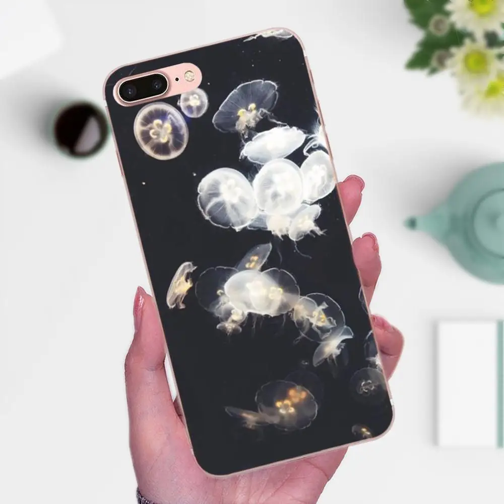 Синие медузы в море Красочные Для Huawei P7 Honor 4C 5A 5C 5X 6 6C 6A 6X 7 7X 8 9 V8 V10 Y3II Y5II Y6II G8 Play Lite |