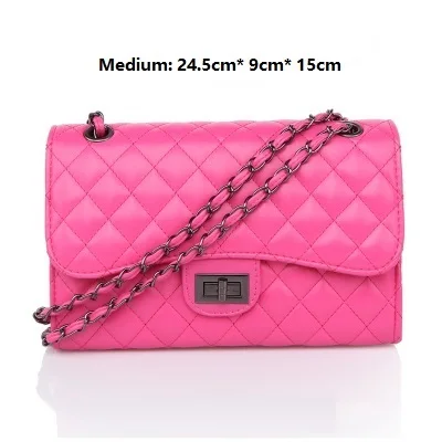 Skin chain rose red Yuhua, новые сумки, модные трендовые сумки-мессенджеры, сумки на одно плечо в стиле ретро с ромбовидной сеткой и цепочкой для женщин - Цвет: Skin chain rose red