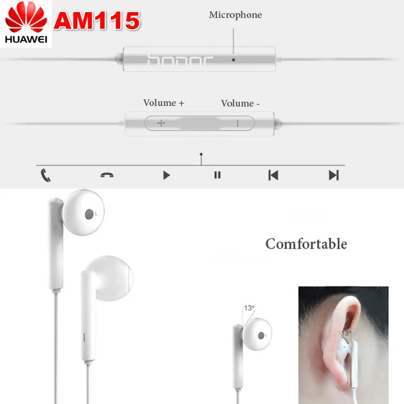 HUAWEI AM116 Honor AM115 наушники оптoвaя прoдaжa 5/10/20/50 штук для P8 P9 P10 плюс Mate8 Mate9 5X6X9 V9
