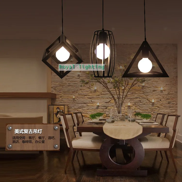 Лофт ретро железный подвесной светильник для столовой ресторана освещения