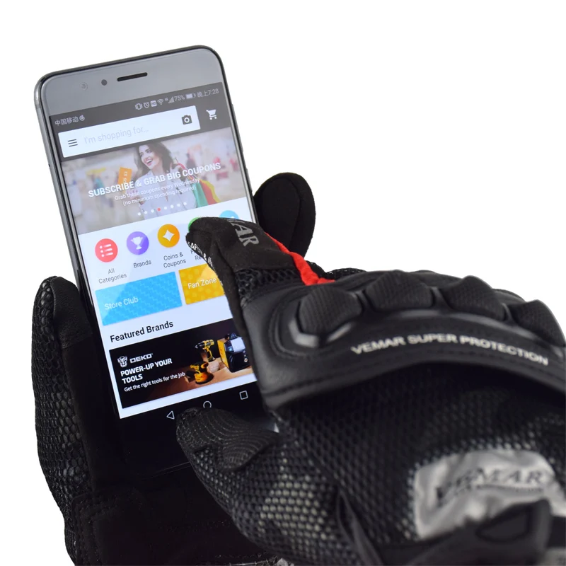 

2018 New Brand Breathable Motorcycle Gloves Summer Komine Safety Protect Knight 3D Mesh Gloves Men Guantes Moto Verano Komine