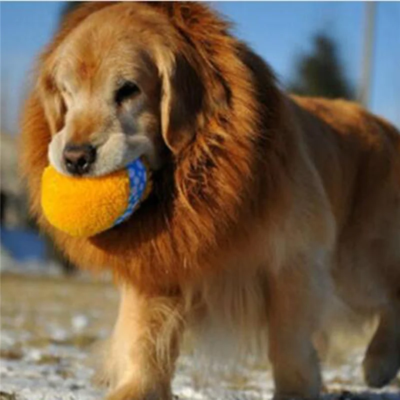 

Plush Large Dog Products Furry Pet Costume Lion Mane Wig For Cat Halloween False Hair Dressed Lions Pets Accessories Cats Dogs