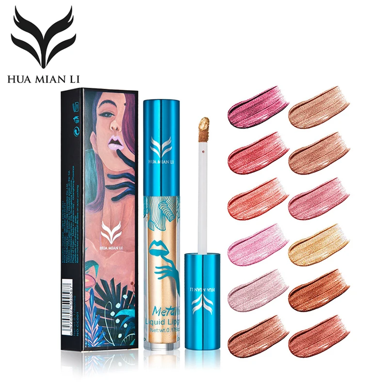 HUAMIANLI Единорог слезы блеск для губ Макияж Блеск матовая помада перламутровая