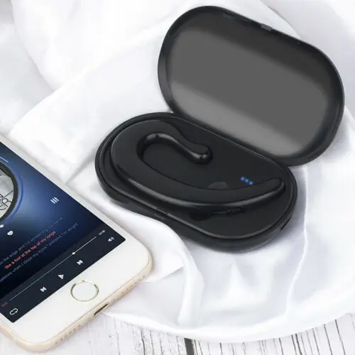 Одиночный Bluetooth 5 0 костной проводимости наушники беспроводные ушной крючок 5D