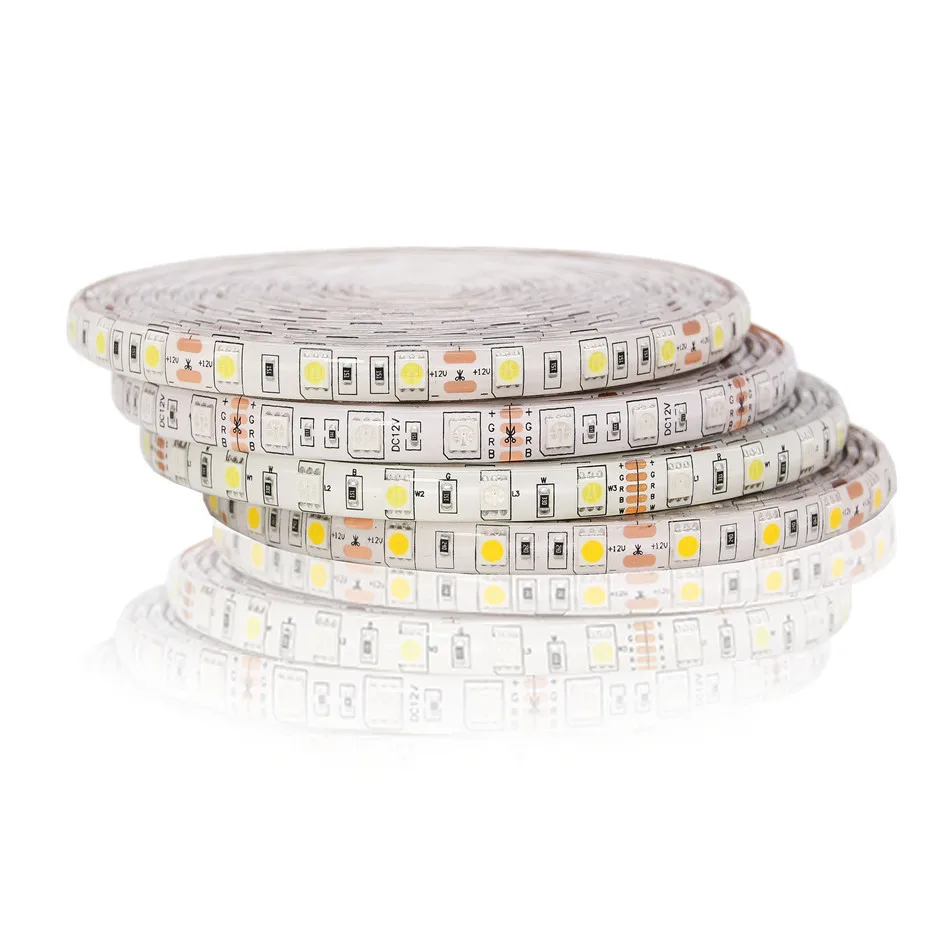 DC12V RGBW RGB Светодиодная лента 5050 водонепроницаемый гибкий светодиодный светильник