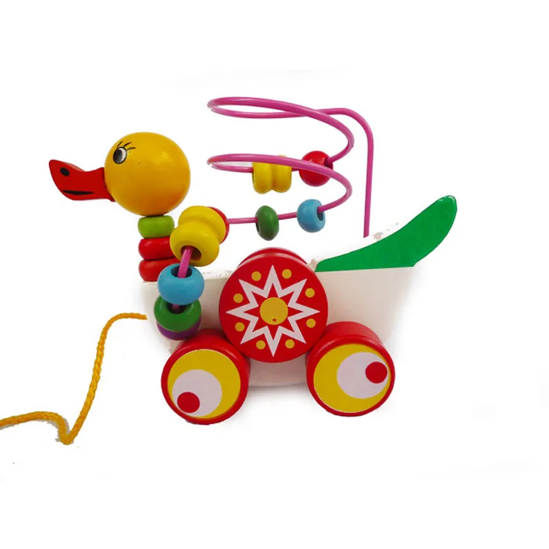 2017 развивающие утенок трейлер игрушки мини вокруг бусины обучающая игра