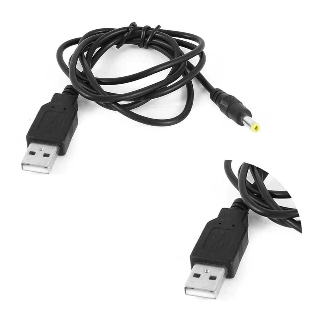 Высокоскоростной кабель питания USB 2 0 A (штекер)-DC 4 мм x 1 7 3 фута черный | Компьютеры