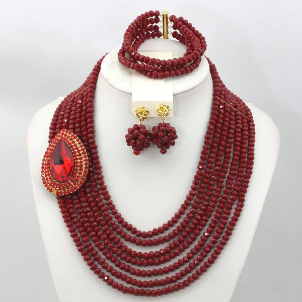 Новое поступление хрустальные бусины Afriacn Свадебный комплект ювелирных изделий