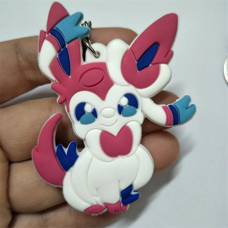 Игрушки из ПВХ для ключей Evee Figures брелок с мультипликационным принтом Jolteon Flareon