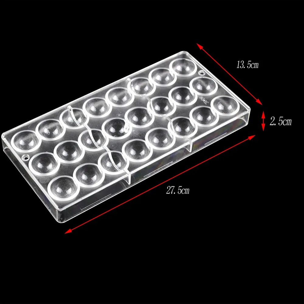 24 половинки шарика ясная твердая форма для шоколада Сделай Сам помадка