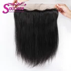 Волосы Soul Lady перуанские прямые фронтальные застежки 13x4 фронтальные с ушком на шнуровке с детскими волосами 100% человеческие волосы на шнуровке фронтальные