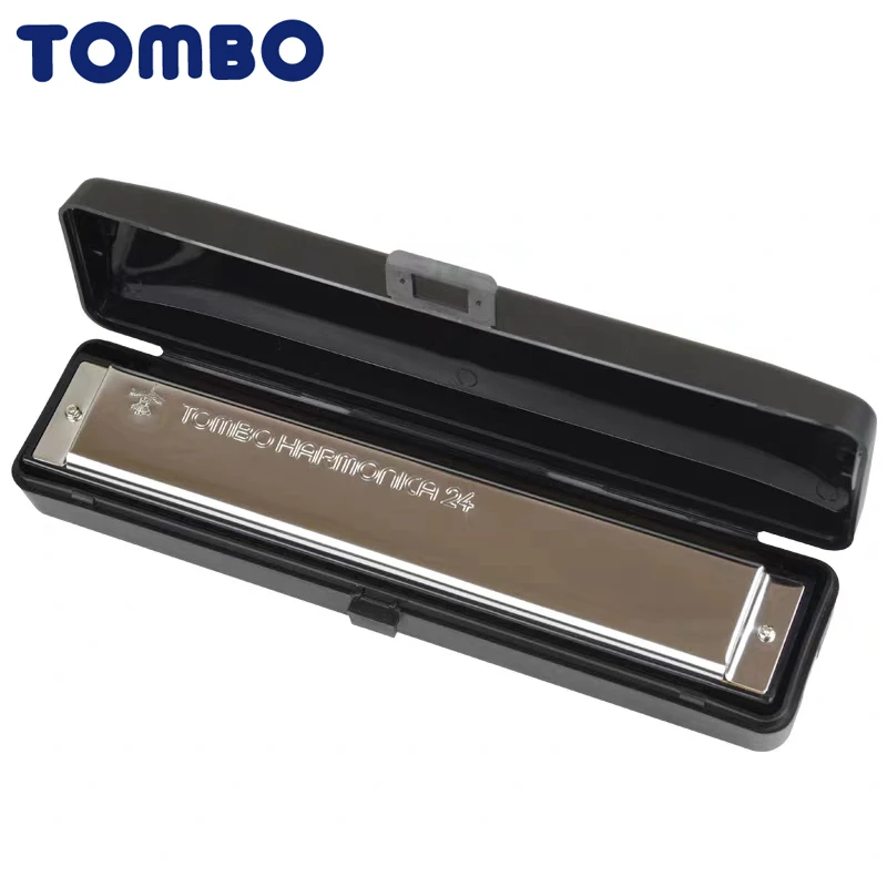 Tombo 3124 гармоника Tremolo 24 Отверстия 48 тонов блюз Арпа рот ключ из C ABS смолы латунные