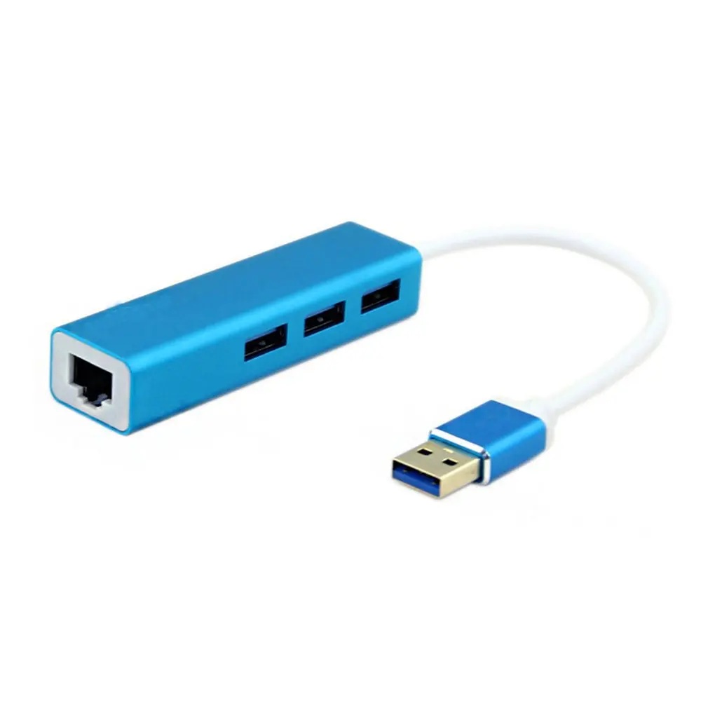 Сетевая карта USB Ethernet с 3 USB-портами 0 RJ45 сетевая USB-Ethernet адаптер для Mac iOS Android ПК RTL8153