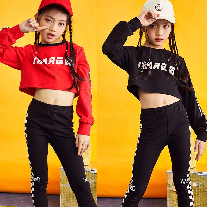 Новый детский Джазовый танцевальный костюм для хип хопа выступлений на сцене