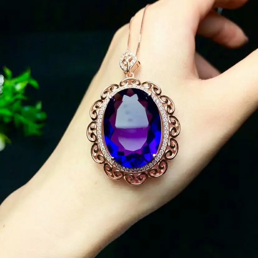 Подвески SHILOVEM из серебра 925 пробы с пьезоэлектрическим аметистом отправка